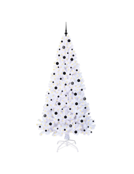 Albero di Natale artificiale Bianco 240 cm PVC e Acciaio