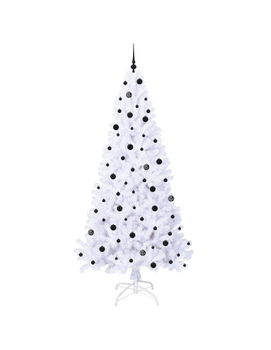 Albero di Natale artificiale Bianco 240 cm PVC e Acciaio