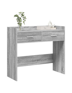 Tavolo consolle Sonoma grigio 90 x 35 x 80 cm 2