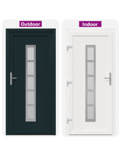 Porta Frontale Antracite 88 x 200 cm PVC 2