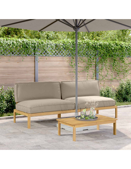 Set di divani con cuscino 2 pcs Talpa Legno di Acacia Massello