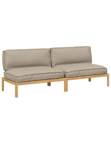 Set di divani con cuscino 2 pcs Talpa Legno di Acacia Massello