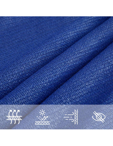 Vela Parasole 160 g/m² Triangolare Blu 4,5x4,5x4,5 m in HDPE