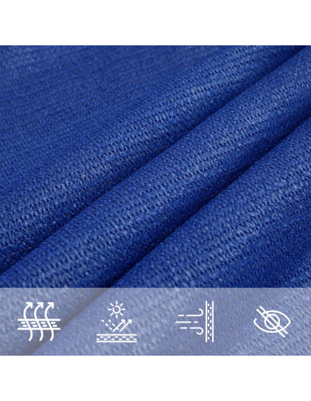 Vela Parasole 160 g/m² Triangolare Blu 4,5x4,5x4,5 m in HDPE