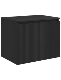 Mobiletto da Bagno a Muro Nero 62,5 x 44,5 x 50 cm