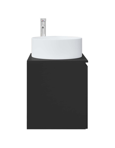 Mobile lavabo da parete Nero 49,5 x 44,5 x 65,5 cm
