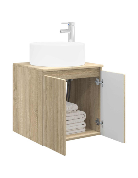 Mobile lavabo da parete Rovere Sonoma 49,5 x 44,5 x 65,5 cm