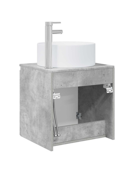 Mobile lavabo da parete Grigio Cemento 49,5 x 44,5 x 65,5 cm
