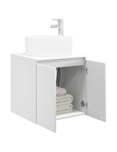 Mobile lavabo da parete Bianco Lucido 49,5 x 44,5 x 65,5 cm 2