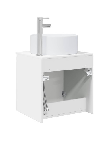 Mobile lavabo da parete Bianco Lucido 49,5 x 44,5 x 65,5 cm