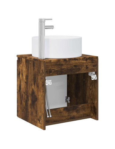 Mobile lavabo da parete Rovere Fumo 49,5 x 44,5 x 65,5 cm