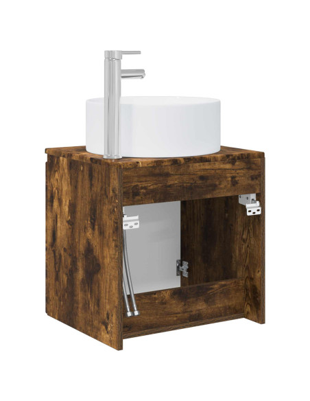 Mobile lavabo da parete Rovere Fumo 49,5 x 44,5 x 65,5 cm