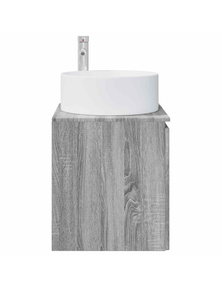 Mobile lavabo da parete Sonoma grigio 49,5 x 44,5 x 65,5 cm