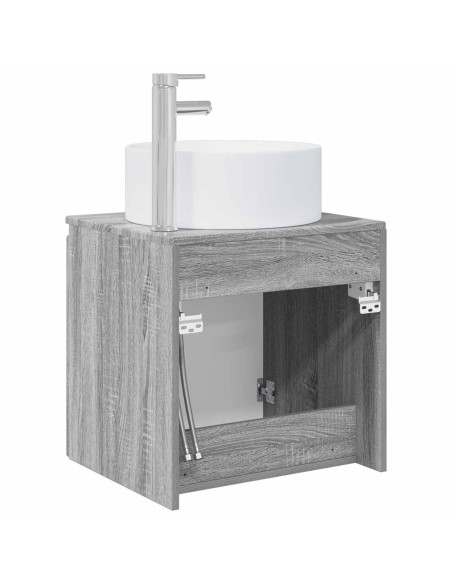 Mobile lavabo da parete Sonoma grigio 49,5 x 44,5 x 65,5 cm