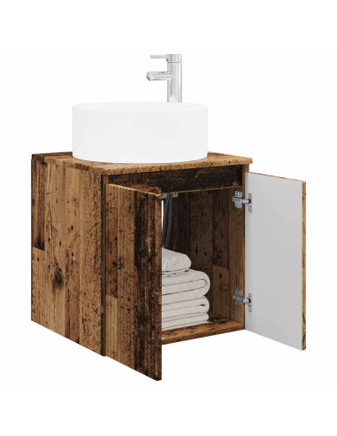 Mobile lavabo da parete Legno antico 49,5 x 44,5 x 65,5 cm