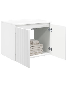 Mobiletto da Bagno a Muro Bianco 62,5 x 44,5 x 50 cm 2