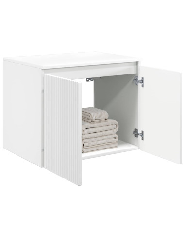 Mobiletto da Bagno a Muro Bianco 62,5 x 44,5 x 50 cm