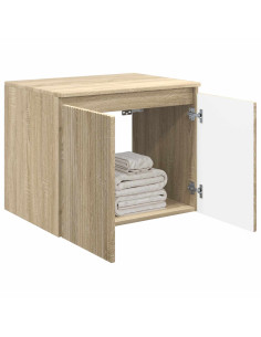 Mobiletto da Bagno a Muro Rovere Sonoma 62,5 x 44,5 x 50 cm 2