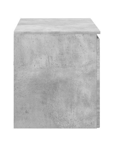 Mobiletto da Bagno a Muro Grigio Cemento 62,5 x 44,5 x 50 cm