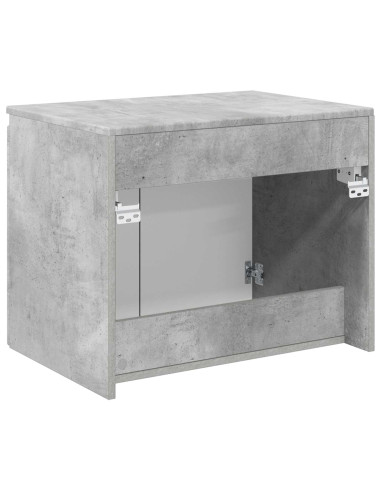 Mobiletto da Bagno a Muro Grigio Cemento 62,5 x 44,5 x 50 cm