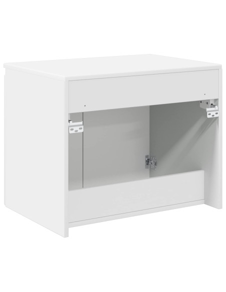 Mobiletto da Bagno a Muro Bianco Lucido 62,5 x 44,5 x 50 cm