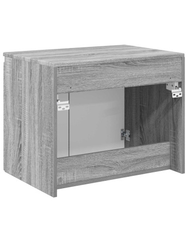 Mobiletto da Bagno a Muro Sonoma grigio 62,5 x 44,5 x 50 cm