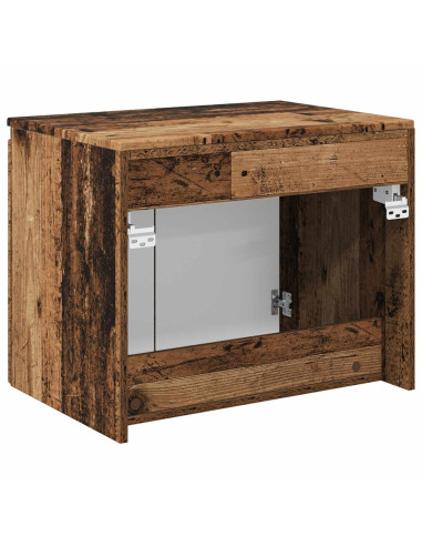 Mobiletto da Bagno a Muro Legno antico 62,5 x 44,5 x 50 cm