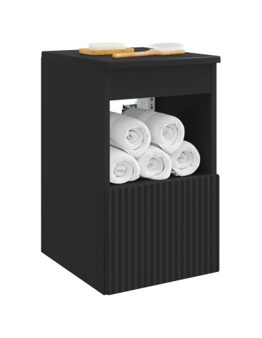 Mobile da Bagno Nero 30 x 35 x 50 cm Legno ingegnerizzato
