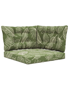 Cuscino per divano da esterno 3 pcs Design a foglia Poliestere 2