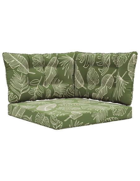 Cuscino per divano da esterno 3 pcs Design a foglia Poliestere
