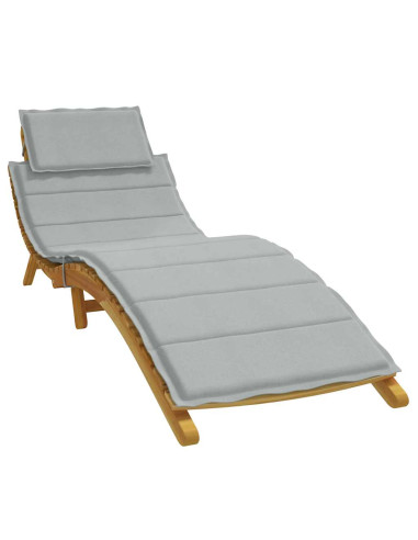 Cuscino per Lettino Prendisole Grigio Chiaro Mélange 186x58x4cm