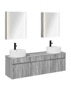 Set di Armadi da Bagno 5 pcs Sonoma grigio 53 x 15,5 x 70 cm