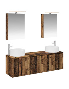 Set di Armadi da Bagno 5 pcs Legno antico Legno ingegnerizzato