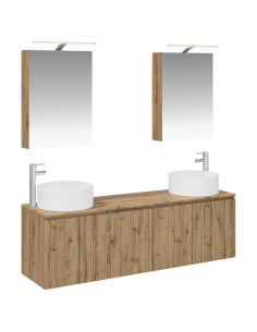 Set di Armadi da Bagno 5 pcs Rovere Artigianale