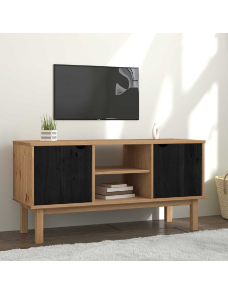 Supporto TV OTTA 113,5 x 43 x 57 cm Nero Legno Massello di Pino