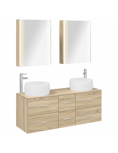 Set di mobili per il bagno 5 pcs Rovere Sonoma