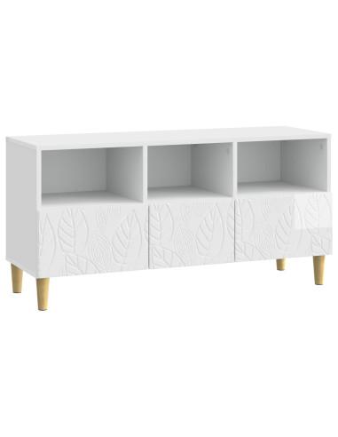Mobile TV 102 x 34,5 x 50 cm Bianco Lucido Legno ingegnerizzato
