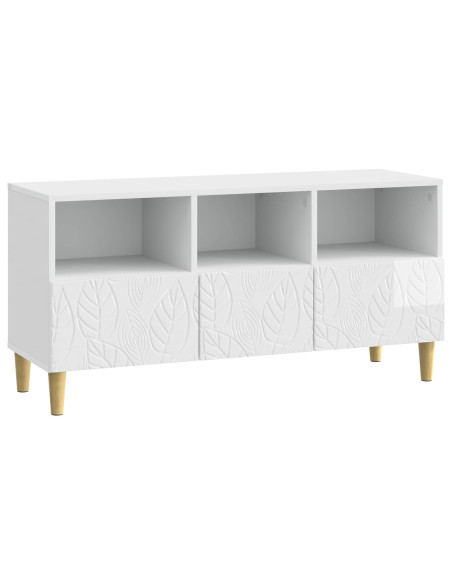 Mobile TV 102 x 34,5 x 50 cm Bianco Lucido Legno ingegnerizzato