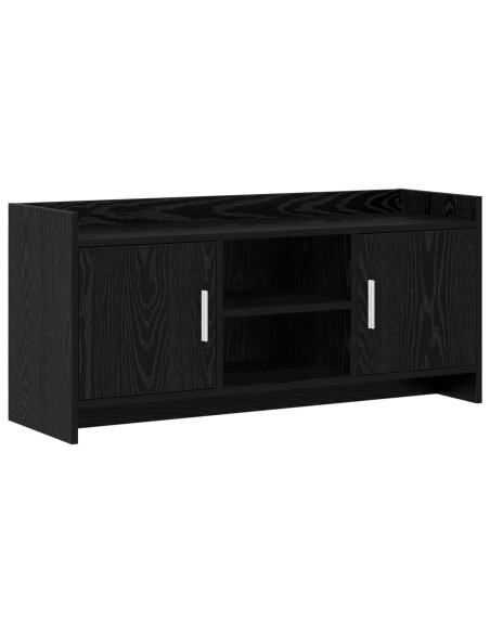 Mobile TV 102 x 33 x 47 cm Rovere Nero Legno ingegnerizzato