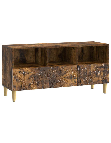 Mobile TV 102 x 34,5 x 50 cm Rovere Fumo Legno ingegnerizzato