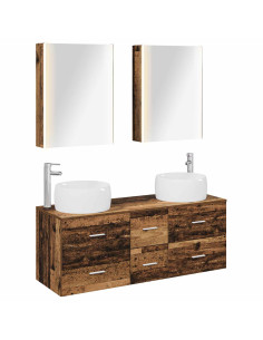 Set di mobili per il bagno 5 pcs Legno antico