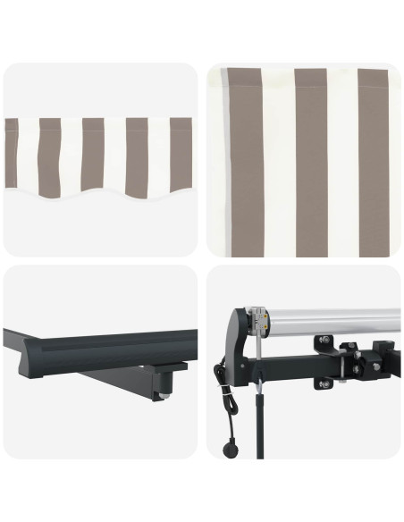 Tenda Retrattile Grigio chiaro e bianco 400 × 350 cm