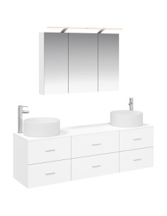 Set di mobili per il bagno 4 pcs Bianco