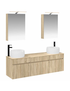 Set di Armadi da Bagno 5 pcs Rovere Sonoma 50 x 14,5 x 70 cm