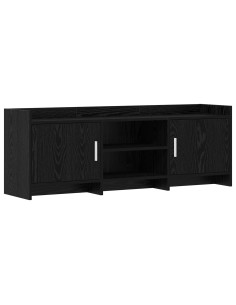 Mobile TV 130 x 33 x 47 cm Rovere Nero Legno ingegnerizzato