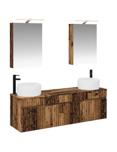 Set di Armadi da Bagno 5 pcs Legno antico 50 x 14,5 x 70 cm