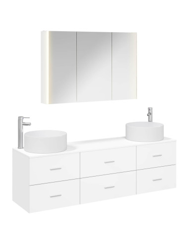 Set di mobili per il bagno 4 pcs Bianco