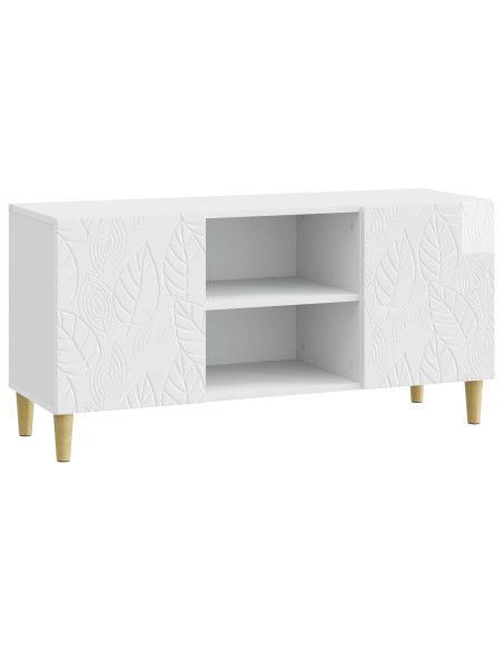 Mobile TV 102 x 34,5 x 50 cm Bianco Lucido Legno ingegnerizzato