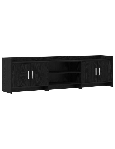 Mobile TV 168 x 33 x 47 cm Rovere Nero Legno ingegnerizzato
