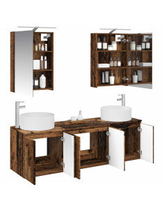 Set di Armadi da Bagno 5 pcs Legno antico Legno ingegnerizzato 2